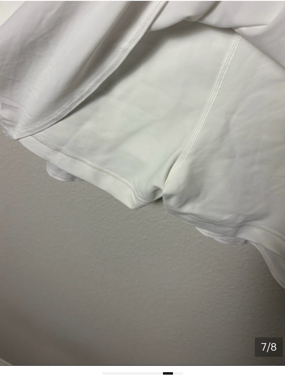 lululemon athletica Tennis White Cropped top with pads and wrap skirt. Size XL - Picture 14 of 16